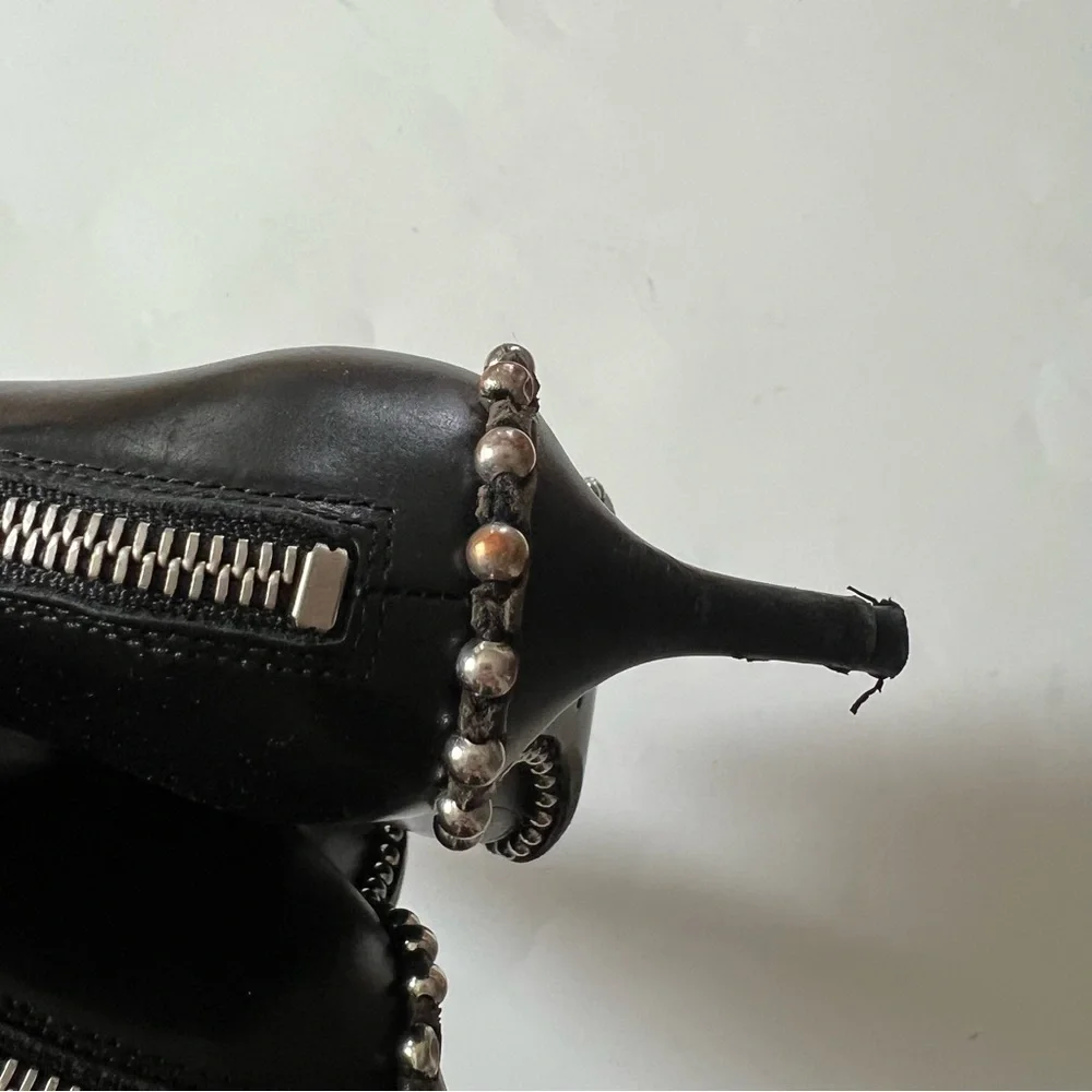 Alexander Wang Eri Studded Leather Ankle Boots In Black